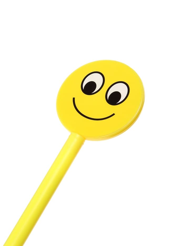 Ручка-прикол Calligrata «Смайл», синий стержень, гелевая, МИКС