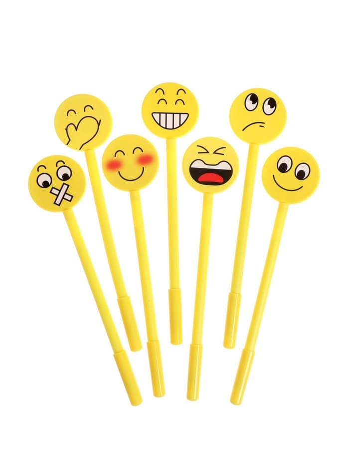 Ручка-прикол Calligrata «Смайл», синий стержень, гелевая, МИКС