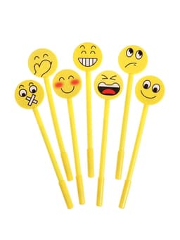 Ручка-прикол Calligrata «Смайл», синий стержень, гелевая, МИКС