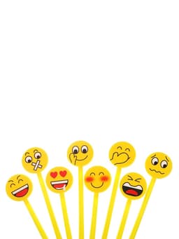 Ручка-прикол Calligrata «Смайл», синий стержень, гелевая, МИКС