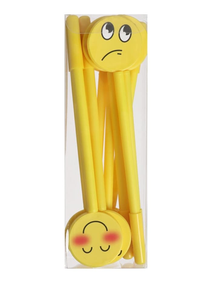 Ручка-прикол Calligrata «Смайл», синий стержень, гелевая, МИКС