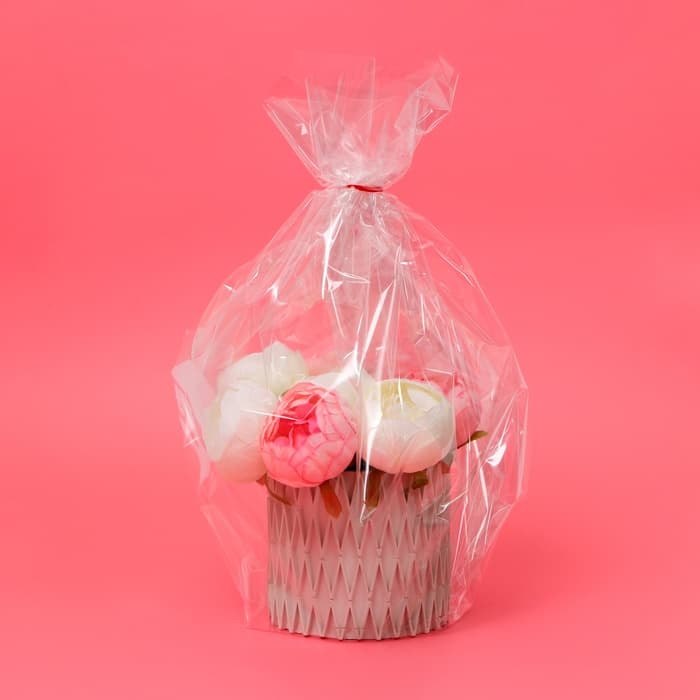 Плёнка для цветов и букетов, прозрачная 0.7×37.5 м, 1000 г, 40 мкм