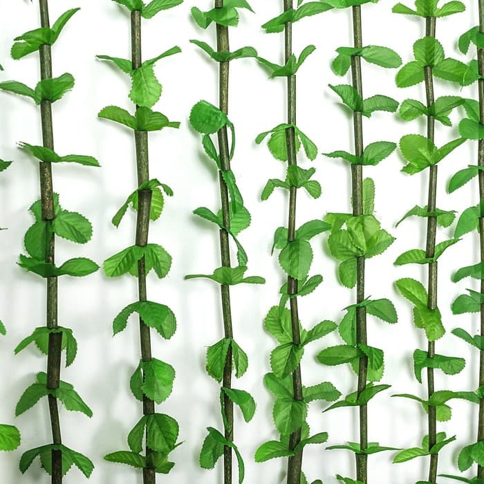 Штора - занавеска декоративная «Листики», 90×164 см, 12 нитей, зелёная