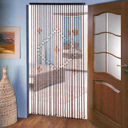 Штора - занавеска декоративная «Ромб», деревянная, 90×180 см, 27 нитей