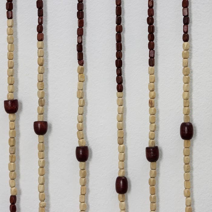 Штора - занавеска декоративная, деревянная, 90×180 см, 27 нитей