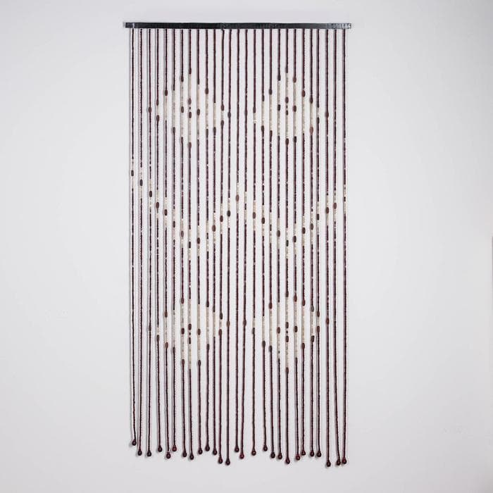 Штора-занавеска декоративная межкомнатная, деревянная, 90×170 см, 27 нитей