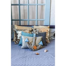 Декор настенный, панно «Якорь интерьерный с веревкой и штурвалом», 60×44 см