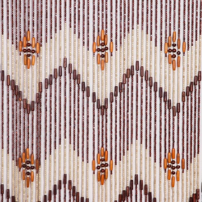 Штора - занавеска декоративная, деревянная, 90×190 см, 52 нити