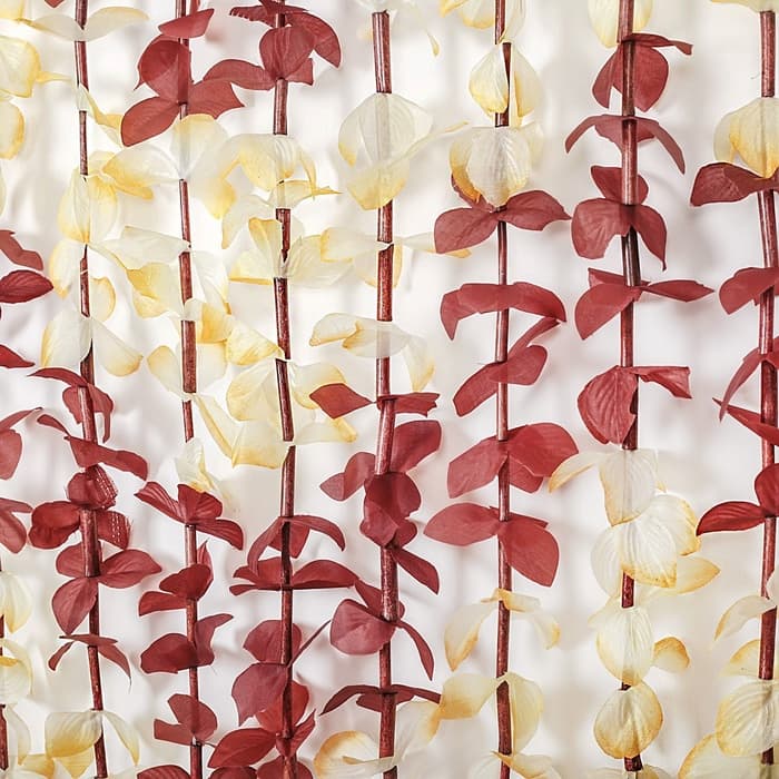 Штора - занавеска декоративная «Листики», 90×168 см, зигзаг, 12 нитей, кофейная