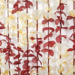 Штора - занавеска декоративная «Листики», 90×168 см, зигзаг, 12 нитей, кофейная