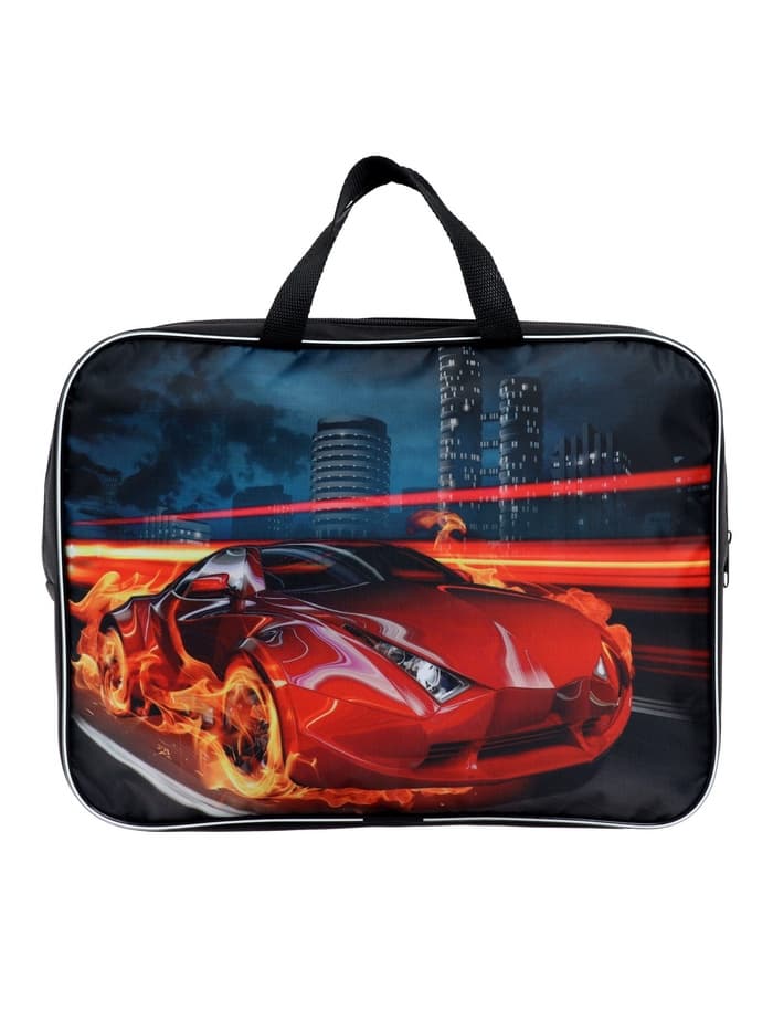 Папка для труда, А4, текстильная, 35×27×7 см «Авто в огне»