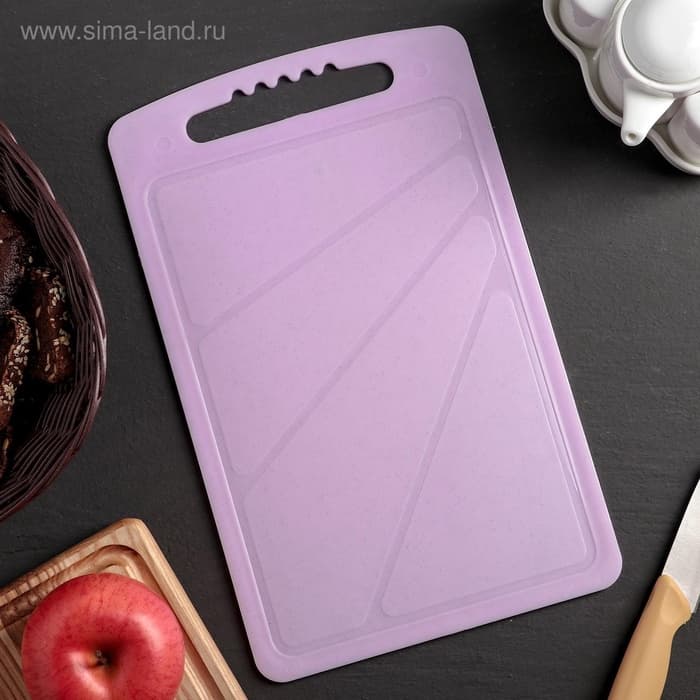 Доска разделочная Альт-Пласт, 32×20 см, пластик, МИКС