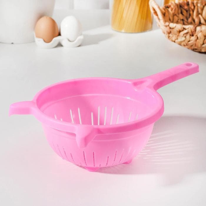 Дуршлаг кухонный Альт-Пласт, 1.6 л, d=19 см, пластик, МИКС