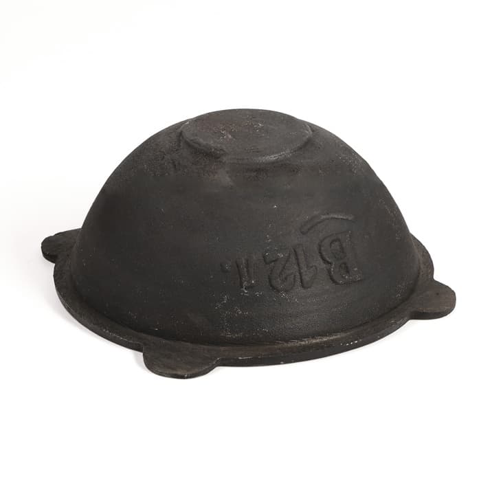 Казан Шафран, 12 л, плоское дно, алюминиевая крышка, чугун