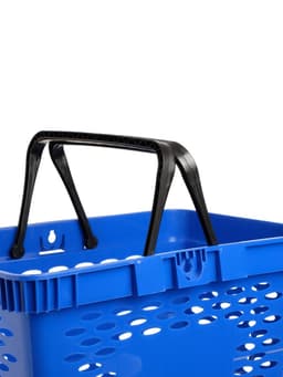 Корзина покупательская пластиковая, 20 л, 2 пластиковые ручки, синяя