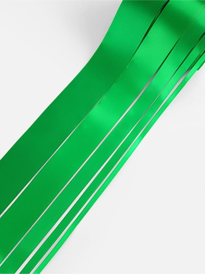 Атласная лента, набор 5 шт., 6/10/20/40/50 мм, 23±1 м, зелёная №19