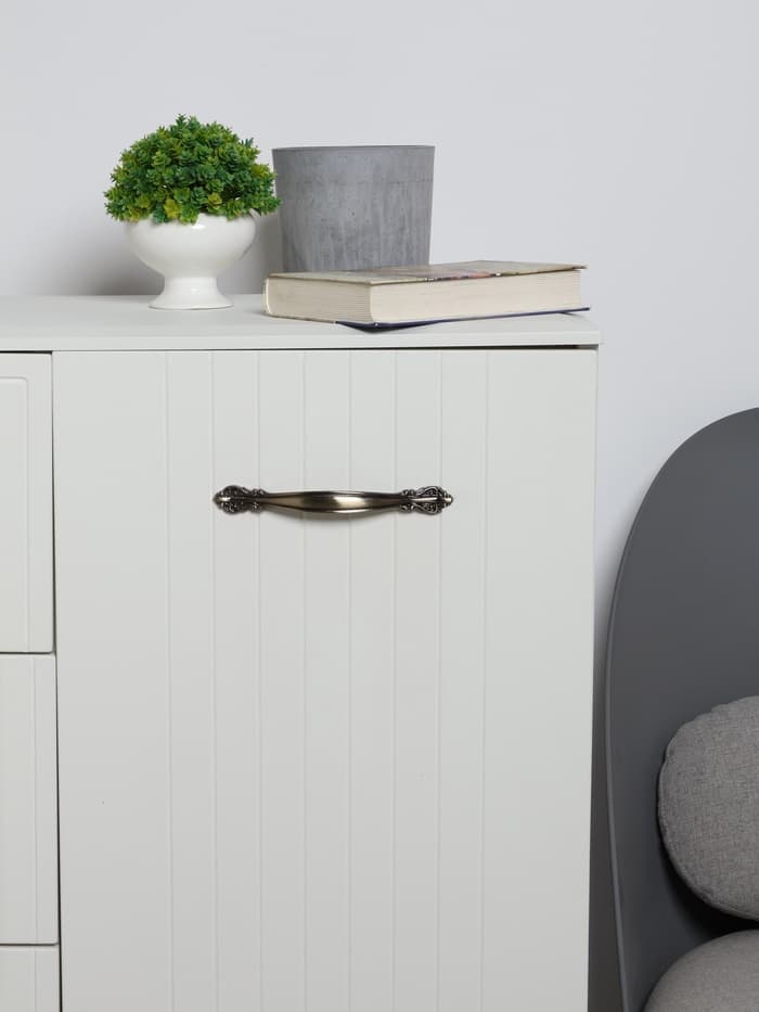 Ручка-скоба мебельная РС123, м/о 128 мм, цвет бронза