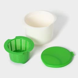 Форма для приготовления сыра и творога, 17.5×14.6×13.5 см, пластик, белая