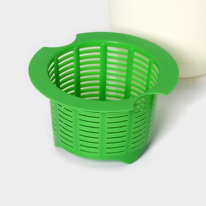 Форма для приготовления сыра и творога, 17.5×14.6×13.5 см, пластик, белая