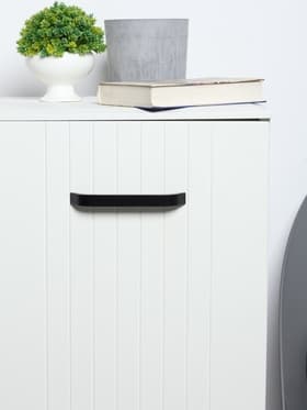 Ручка-скоба мебельная ТУНДРА РС109, м/о 160 мм, черная