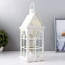 Ночник «Фонарь-домик», белый, от батареек 3ААА 35×13.5×13.5 см RISALUX