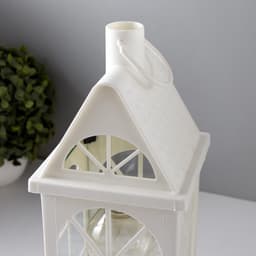 Ночник «Фонарь-домик», белый, от батареек 3ААА 35×13.5×13.5 см RISALUX
