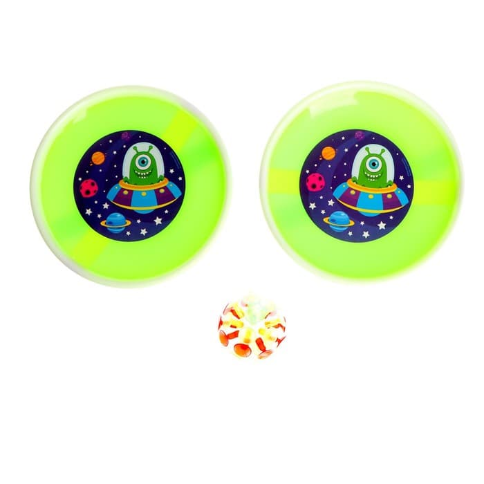 Игра-липучка Funny toys «Монстрик», 2 тарелки, шарик, МИКС