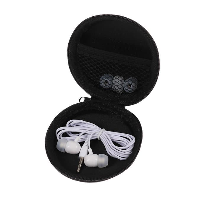 Футляр для наушников Luazon, круглый 8×8×3 см, кожзам