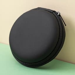 Футляр для наушников Luazon, круглый 8×8×3 см, кожзам