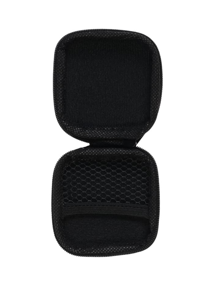 Футляр для наушников, квадратный, мат. верха: экокожа, 80×80×30 мм, черный