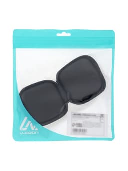 Футляр для наушников, квадратный, мат. верха: экокожа, 80×80×30 мм, черный