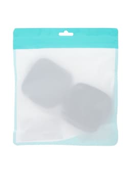 Футляр для наушников, квадратный, мат. верха: экокожа, 80×80×30 мм, черный