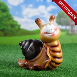 Садовая фигура из гипса «Улитка с улыбкой», 12×26×28 см