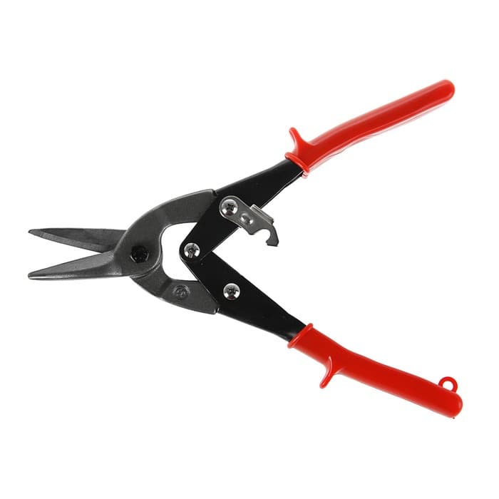 Ножницы по металлу ЛОМ, пластиковые рукоятки, прямой рез, 250 мм