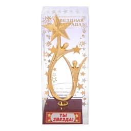 Кубок «Ты звезда», наградная фигура, золото, пластик, 18 см