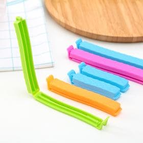 Зажимы для пакетов Доляна, 14/11/7 см, 6 шт., цвет МИКС