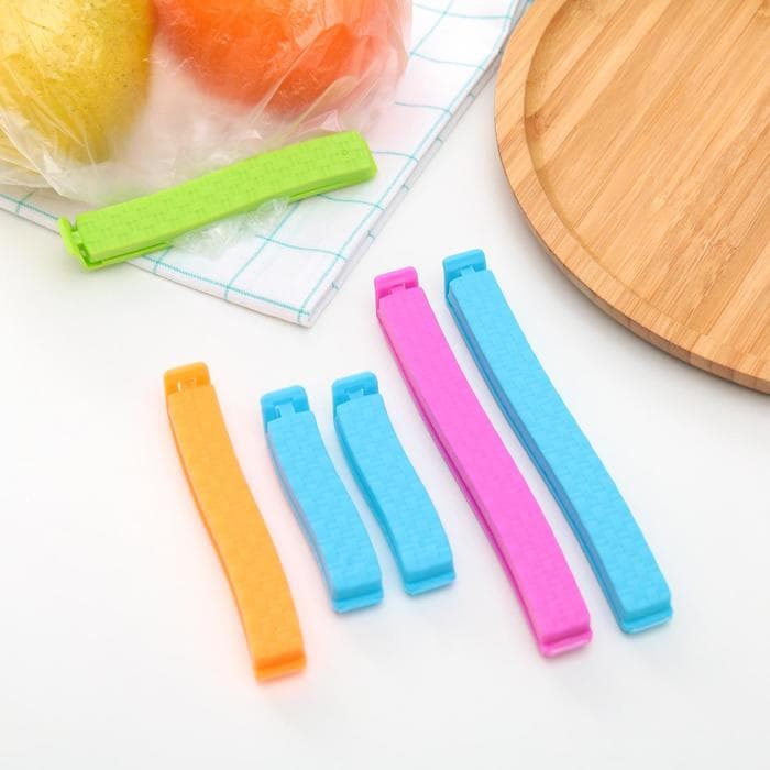 Зажимы для пакетов Доляна, 14/11/7 см, 6 шт., цвет МИКС