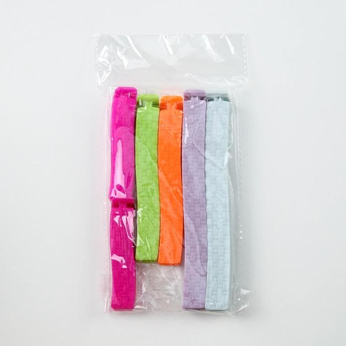 Зажимы для пакетов Доляна, 14/11/7 см, 6 шт., цвет МИКС