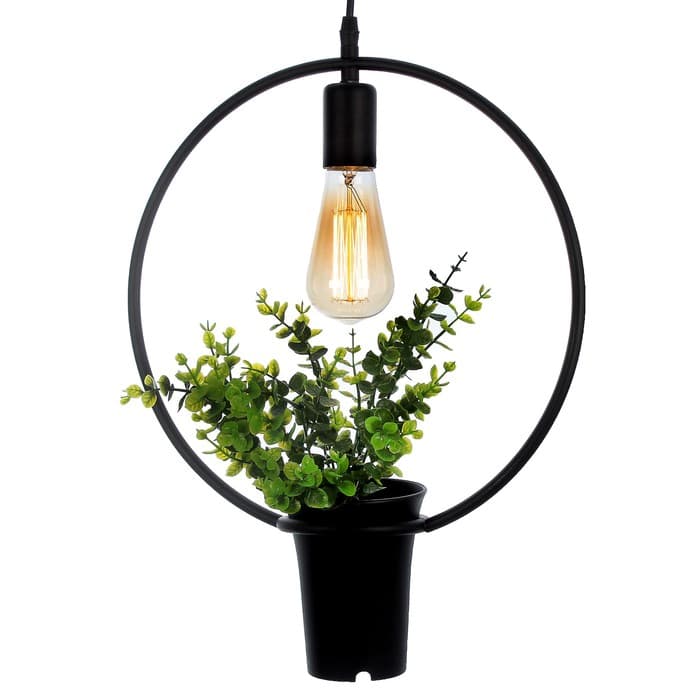 Светильник «Круг» черный 1×40W E27 12×34×48 см