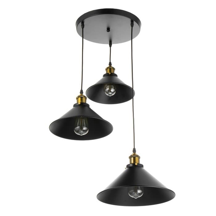 Светильник BayerLux «Грегори» черный 3×40W E27 52×52×92 см