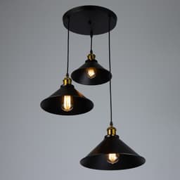 Светильник BayerLux «Грегори» черный 3×40W E27 52×52×92 см