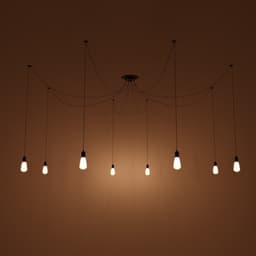 Светильник BayerLux «Паук», чёрный, 8×40W, E27, 80×80×90 см