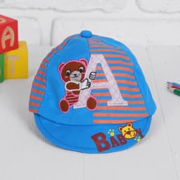 Кепка детская «Мишка» с буковкой микс, р-р. 46–48 см