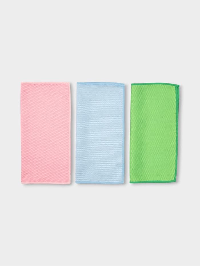 Салфетка для уборки Доляна «Ромбы», для стёкол и зеркал, 30×30 см, МИКС