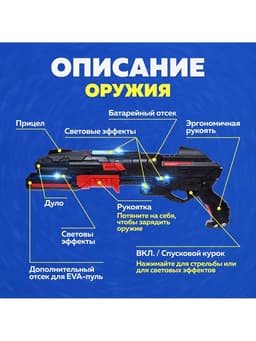 Бластер «Разрушитель», стреляет мягкими пулями, световые и звуковые эффекты