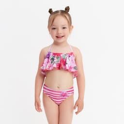 Купальник для девочки раздельный KAFTAN: Little princess, розовый, размер 30 (98-104 см)