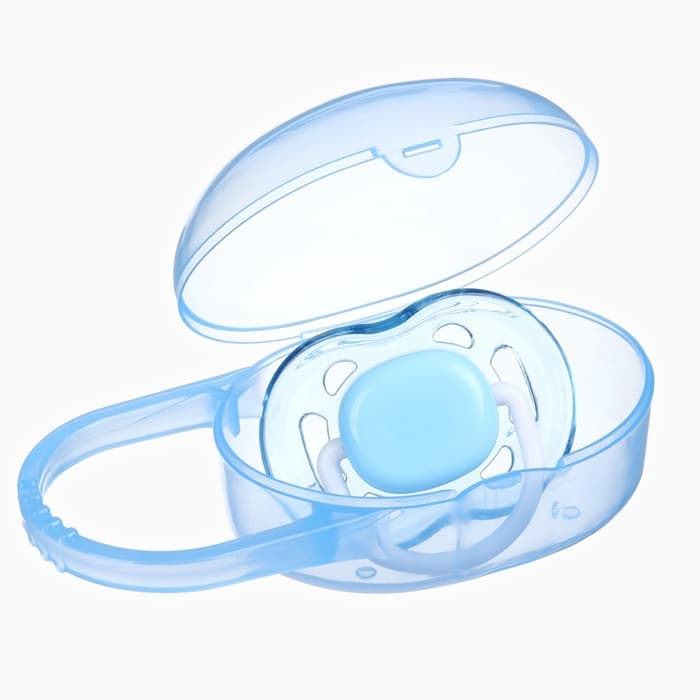 Контейнер для хранения и стерилизации детских сосок и пустышек, синий