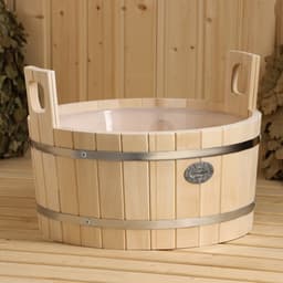 Шайка - таз для бани и сауны, 15 л, липа, пластиковая вставка, «Добропаровъ»