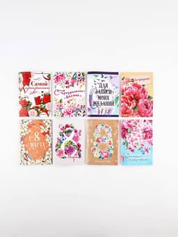 Блокноты «8 марта», 8 шт., А6 на скрепке, 32 листа