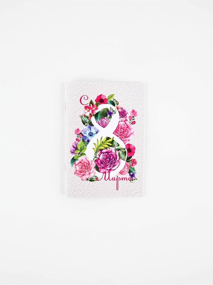 Блокноты «8 марта», 8 шт., А6 на скрепке, 32 листа